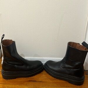 Zara black Moto boots Never Worn